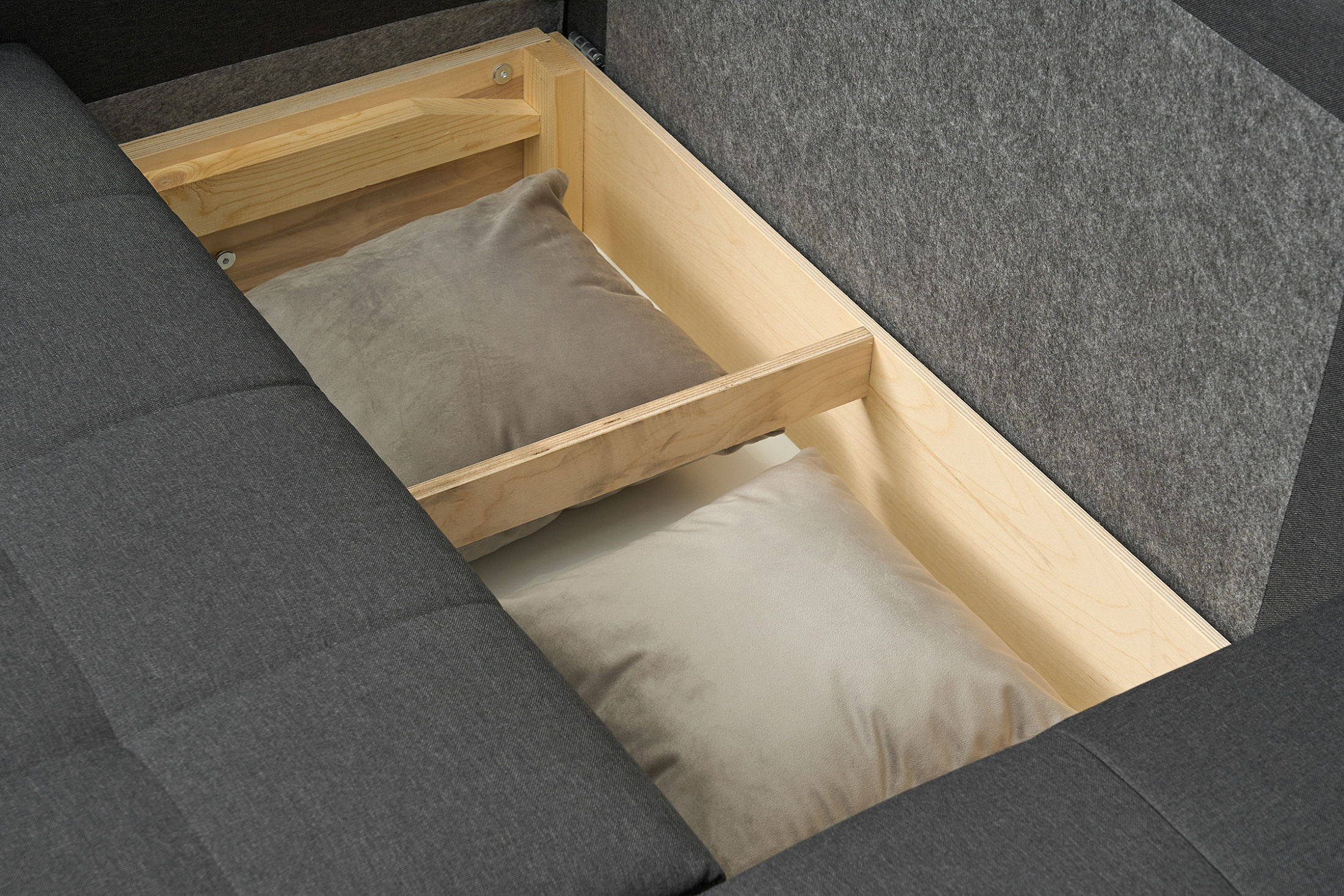 Диван угловой Флэт темно-серый — изображение 5