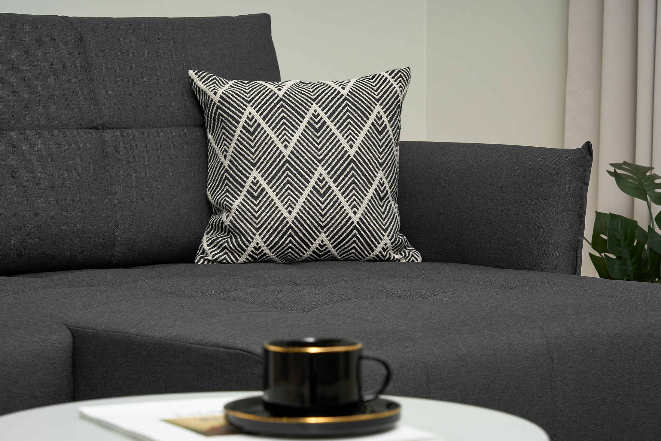 Диван угловой Флэт темно-серый — изображение 6