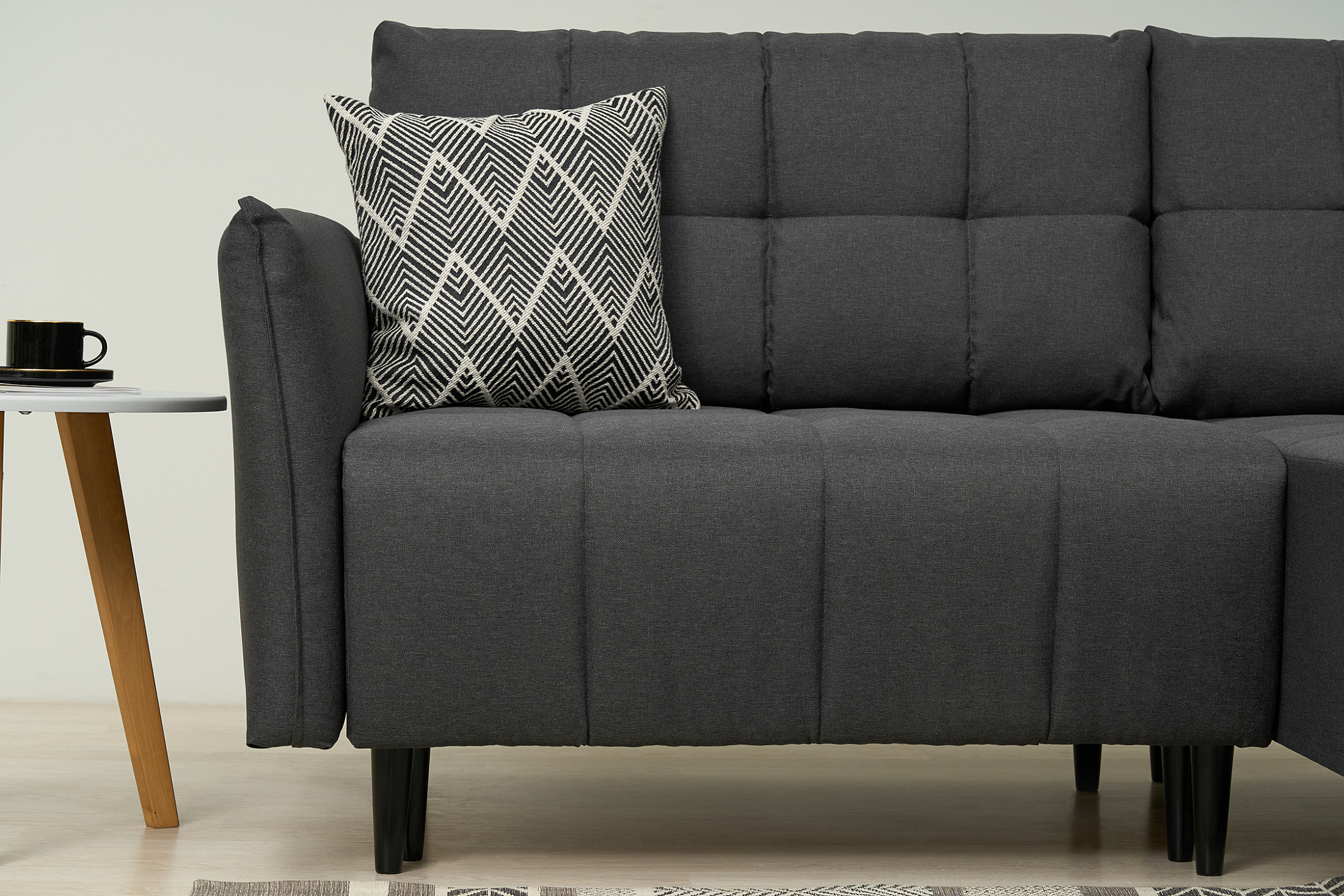 Диван угловой Флэт темно-серый — изображение 7