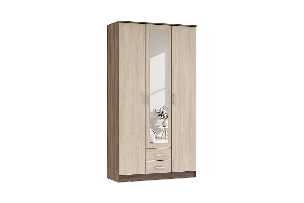 Шкаф Трио ясень шимо темный / ясень шимо светлый