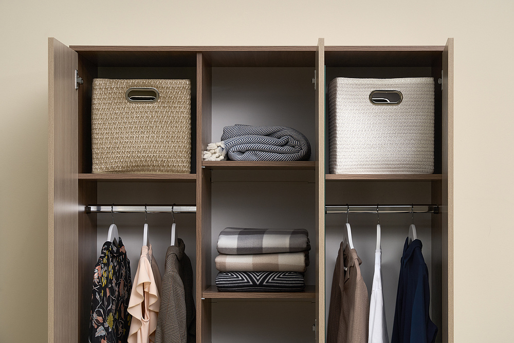 Шкаф Трио ясень шимо темный / ясень шимо светлый