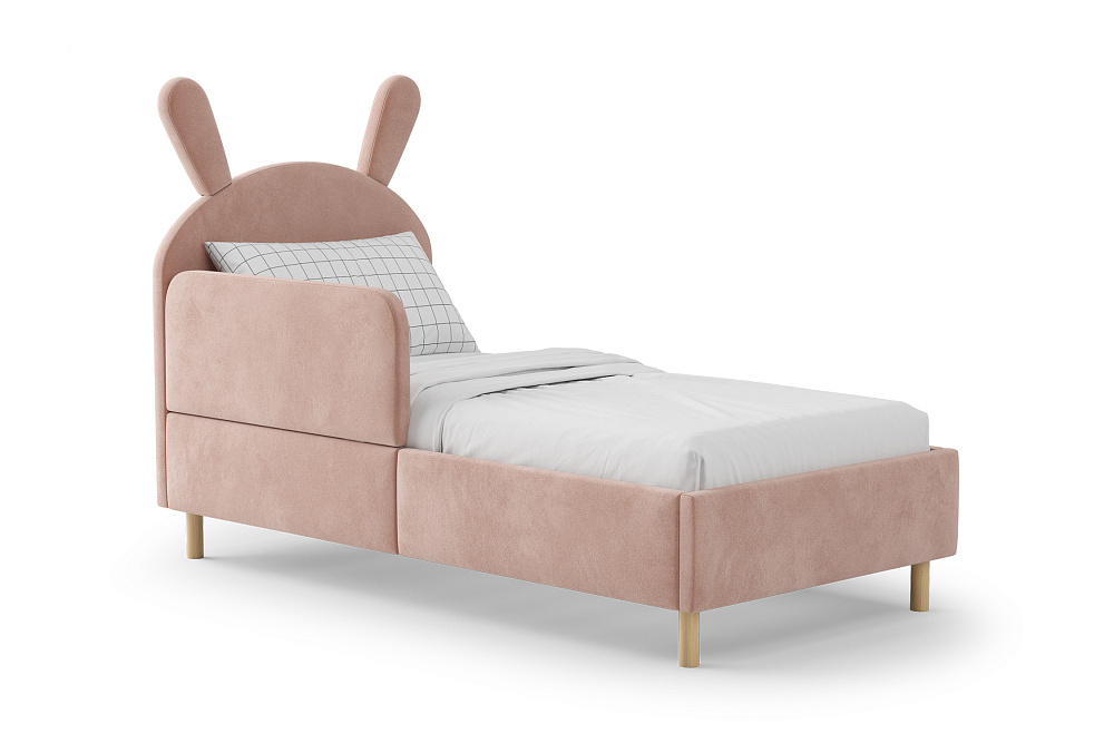 Кровать Вилу светло-розовая