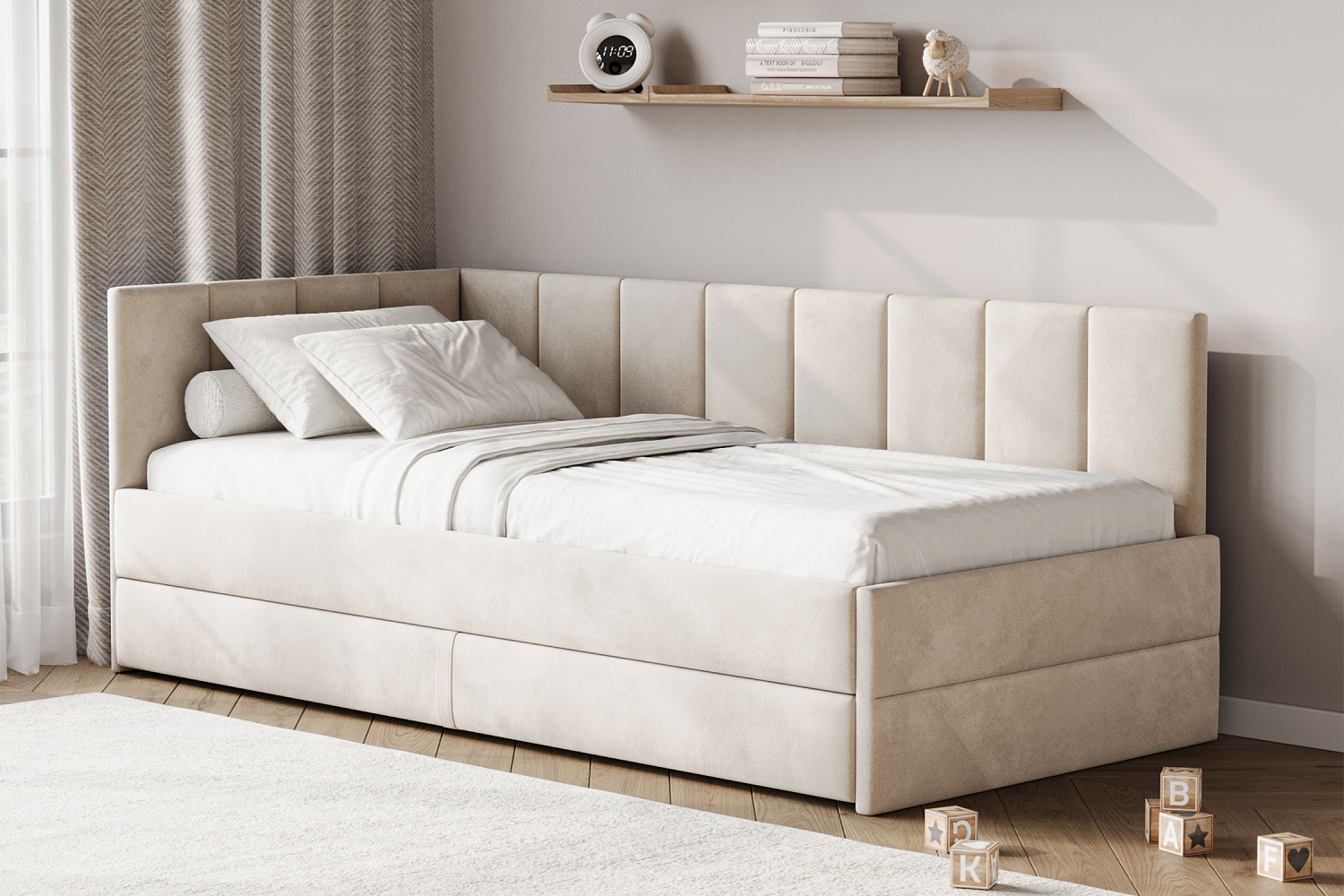 Кровать Норли песочная