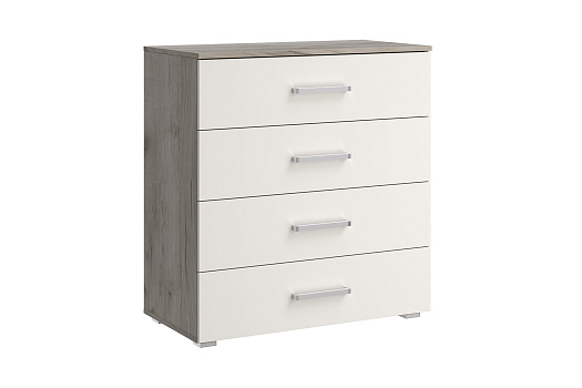 Комод с 4-мя ящиками Фиеста New дуб крафт серый / кашемир