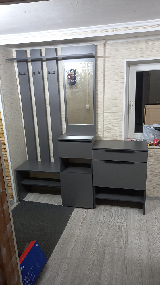 Вешалка комбинированная Эккервуд графит серый