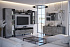 Модульная гостиная Оливия графит / мрамор глянец