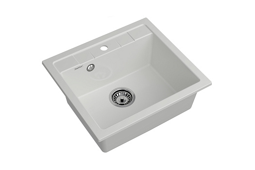 Мойка врезная искусственный камень Quadro 56х50 см, иней