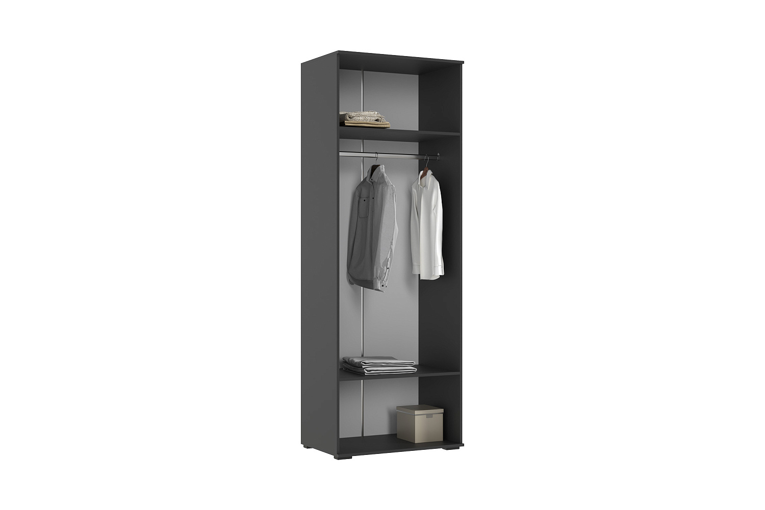 Шкаф 2-х створчатый с антресолью Норд графит