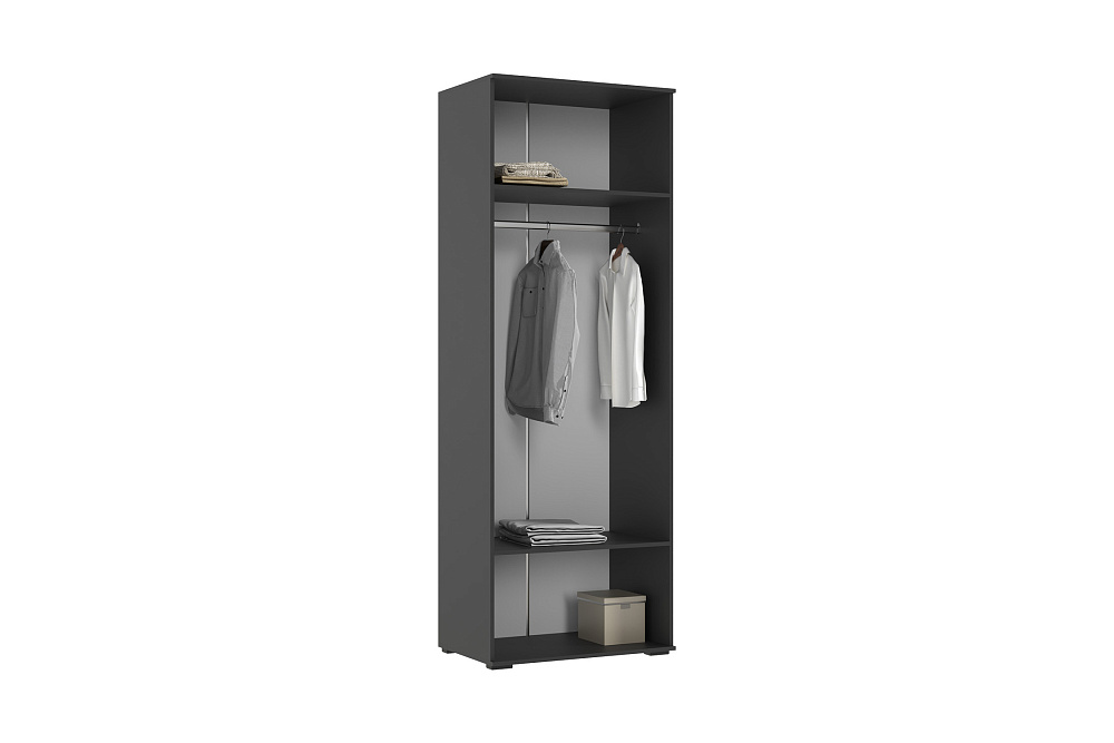 Шкаф 2-х створчатый с антресолью Норд графит