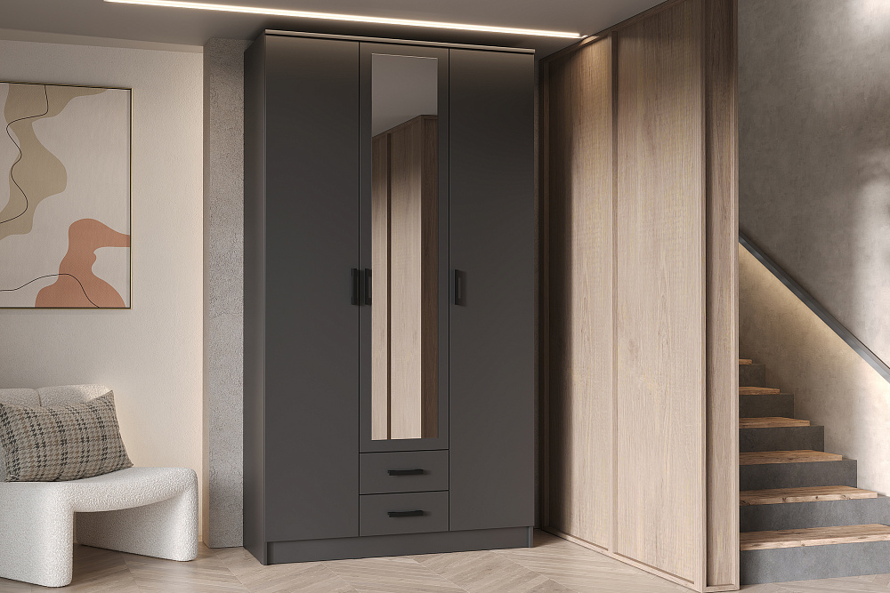 Шкаф Трио графит