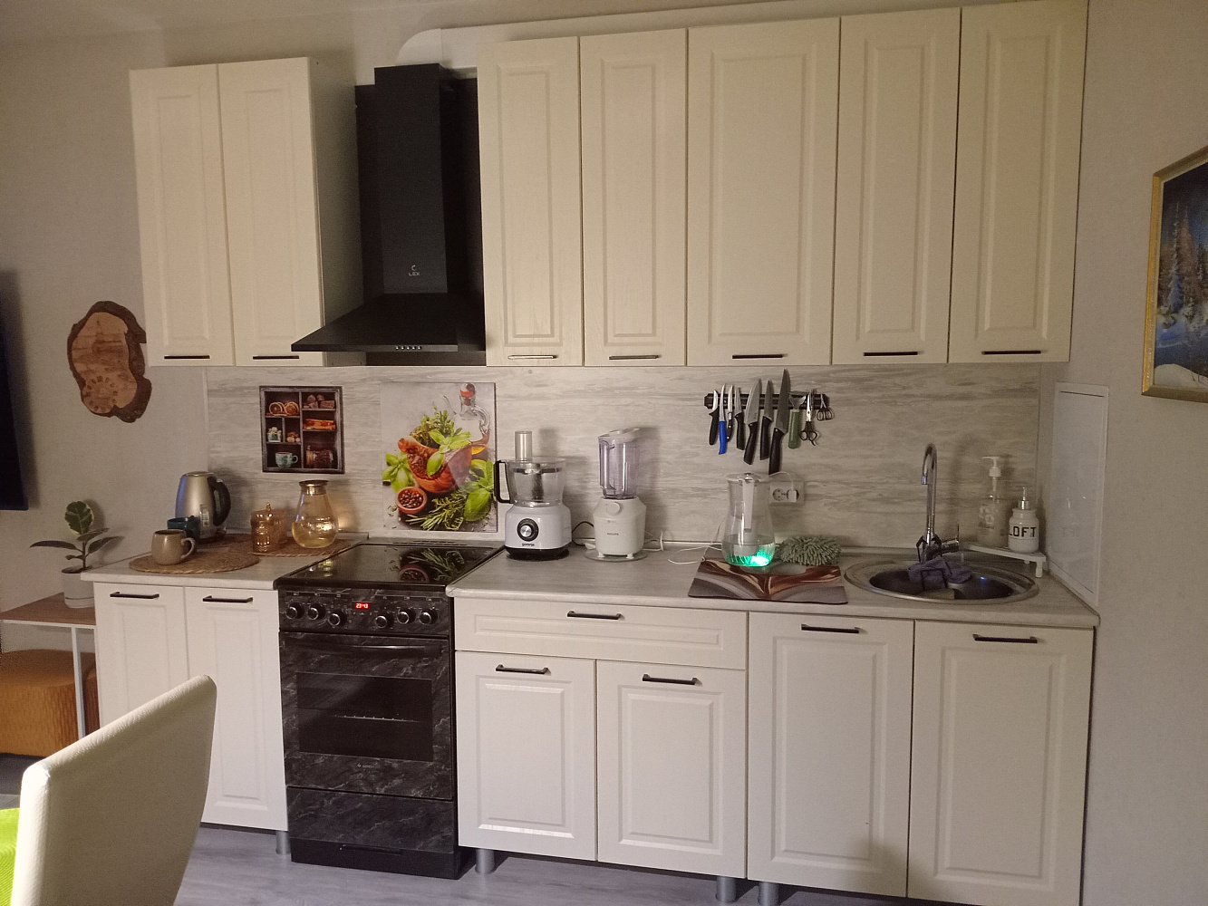 Модульная кухня Портленд деним голубой