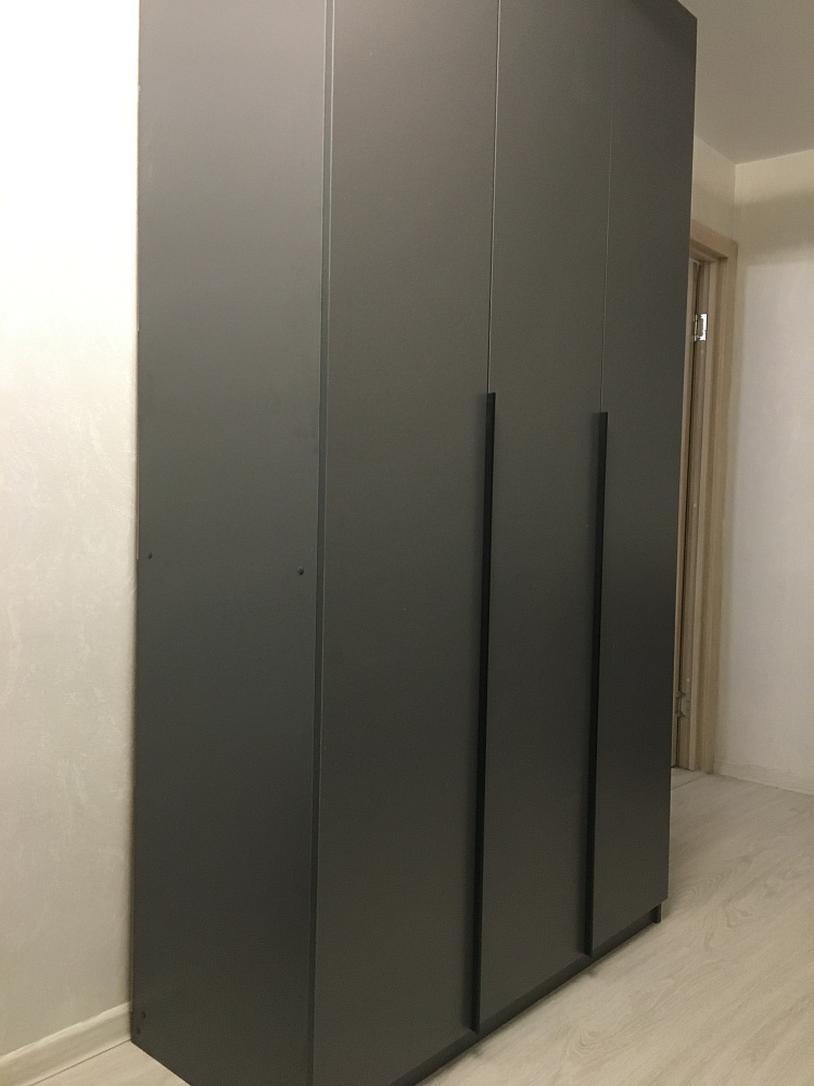 Шкаф 3-х створчатый Тивина графит серый