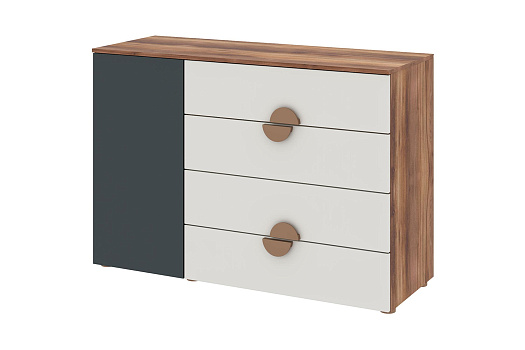 Комод Тризиль дуб барокко / зеленый камень / белый