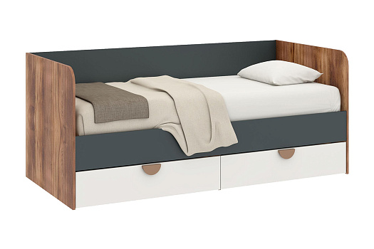 Кровать Тризиль 0.9 м дуб барокко / зеленый камень