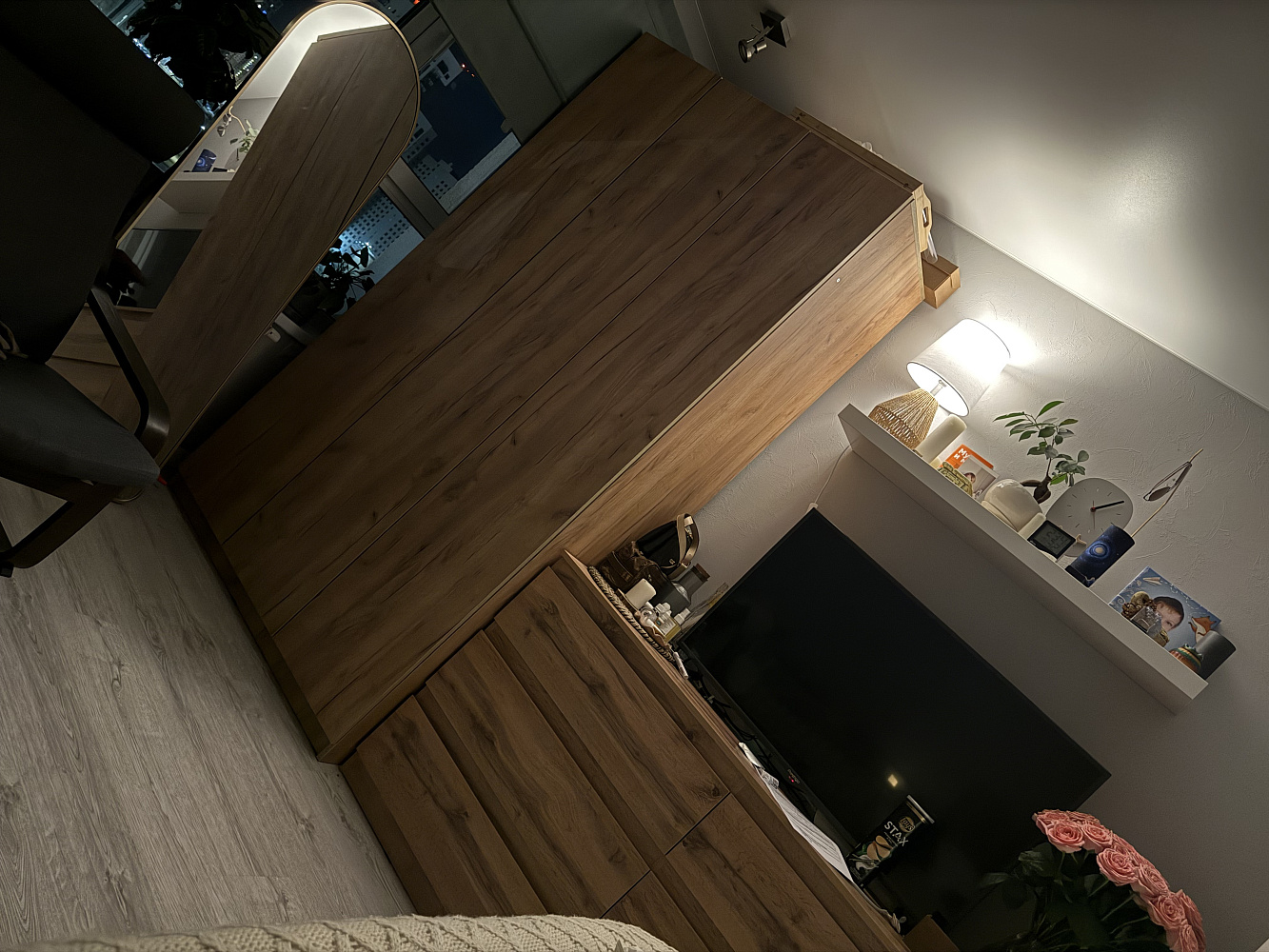 Шкаф 3-х створчатый Тивина графит серый