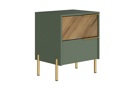 Тумба прикроватная Siena дымчатый зеленый / дуб вотан
