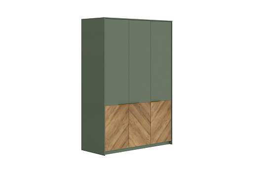 Шкаф 3-х створчатый Siena дымчатый зеленый / дуб вотан