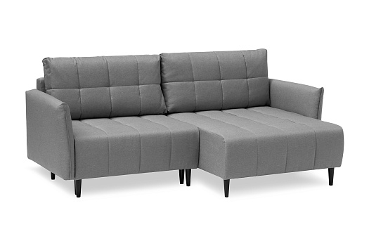 Диван угловой еврокнижка Флэт серый