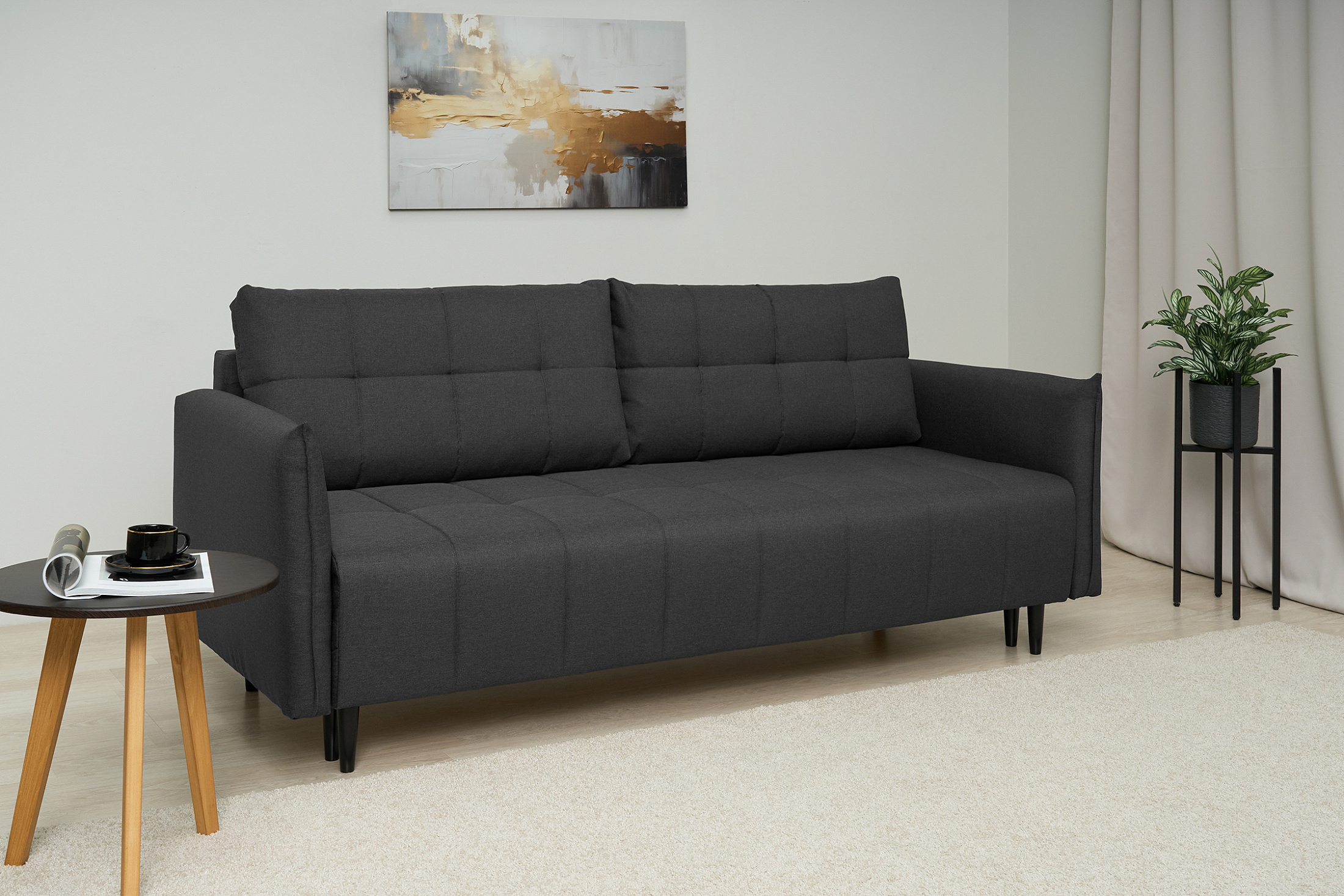 Диван Флэт темно-серый — изображение 3