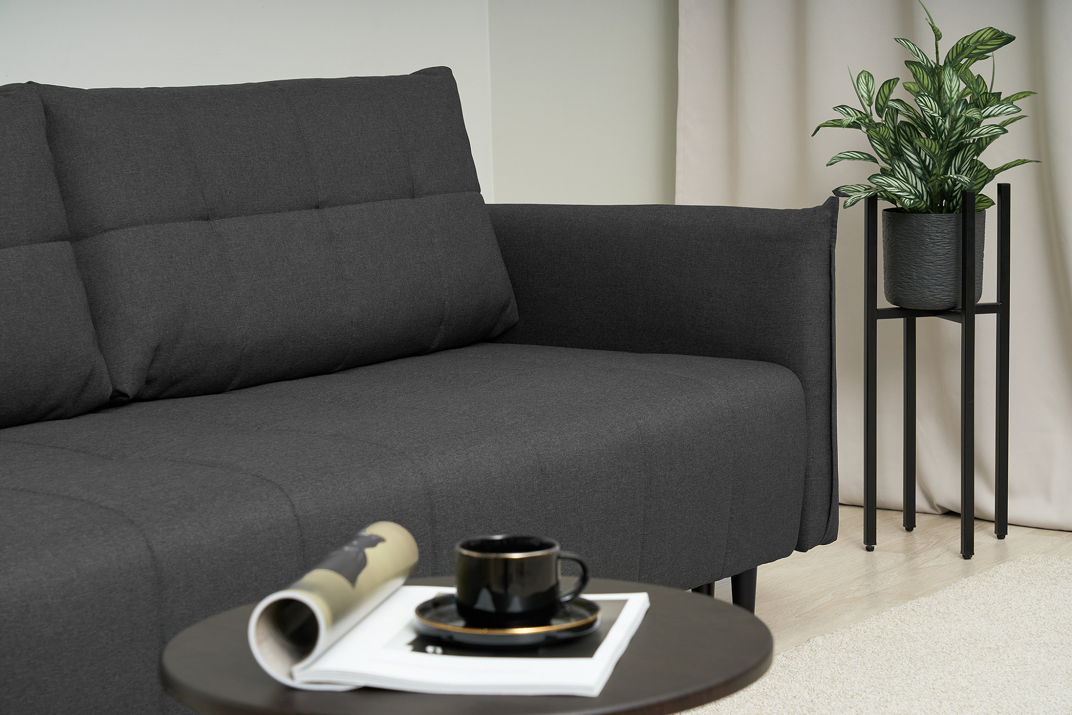 Диван Флэт темно-серый — изображение 6