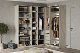 Гардеробная Теларо №3 открытая дуб крафт серый