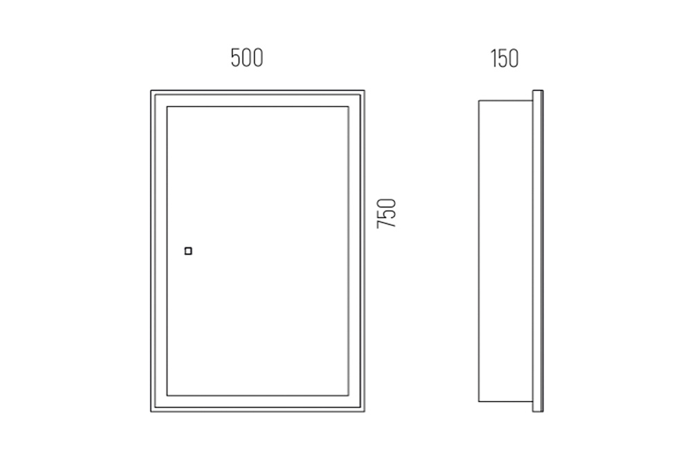 Зеркало-шкаф Толедо 50 белый