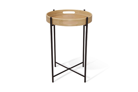 Стол журнальный SHT-CT30 черный муар / прозрачный лак