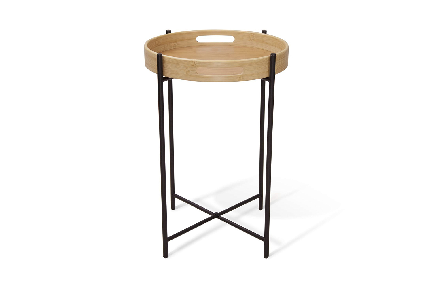 Стол журнальный SHT-CT30 черный муар / прозрачный лак