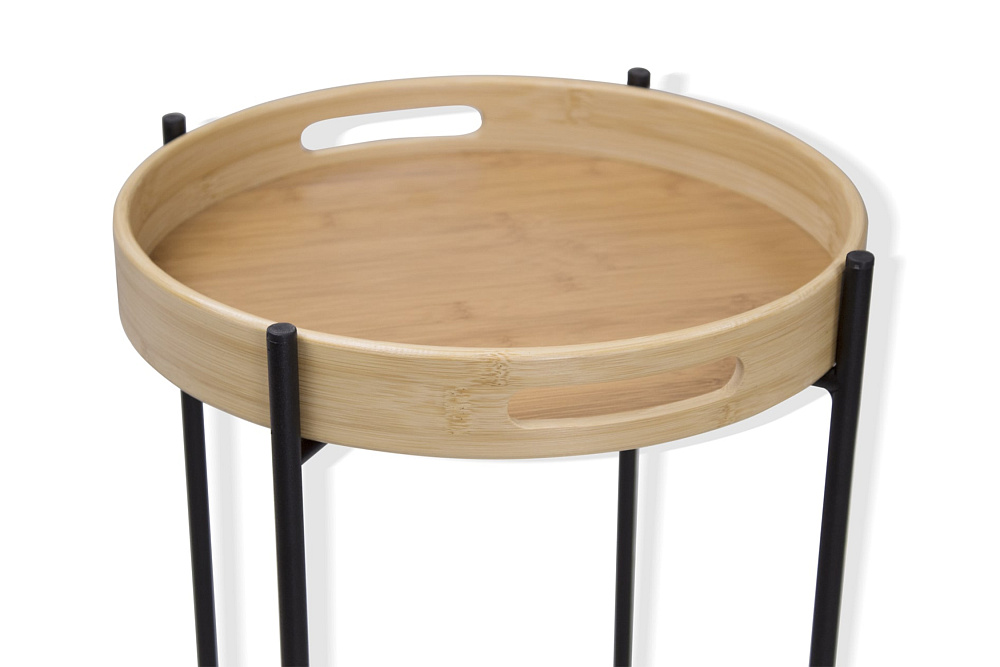 Стол журнальный SHT-CT30 черный муар / прозрачный лак