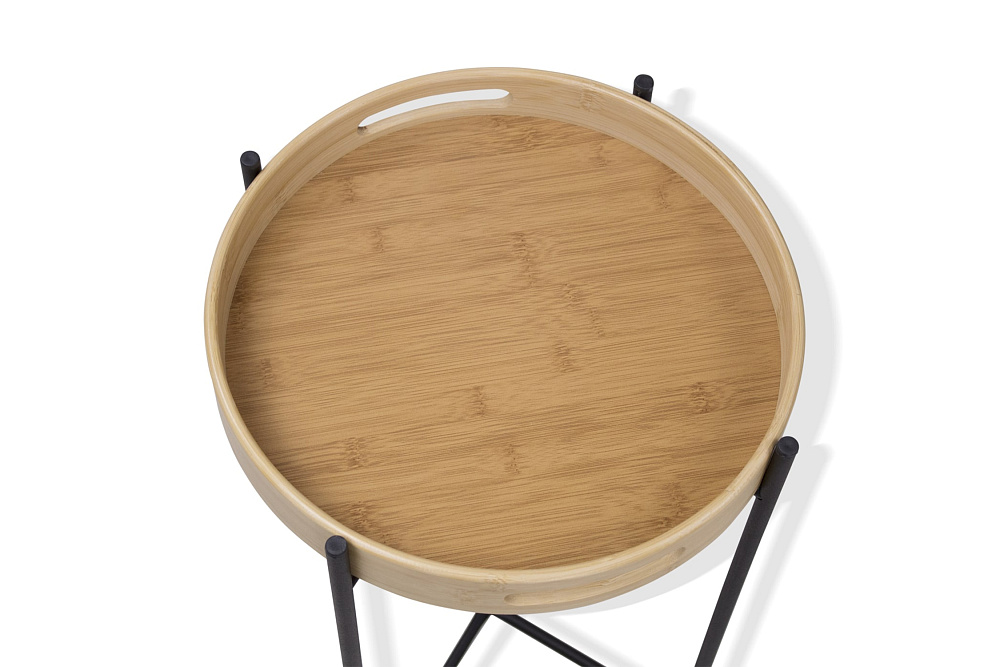 Стол журнальный SHT-CT30 черный муар / прозрачный лак