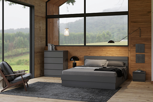 Модульная спальня Челси графит