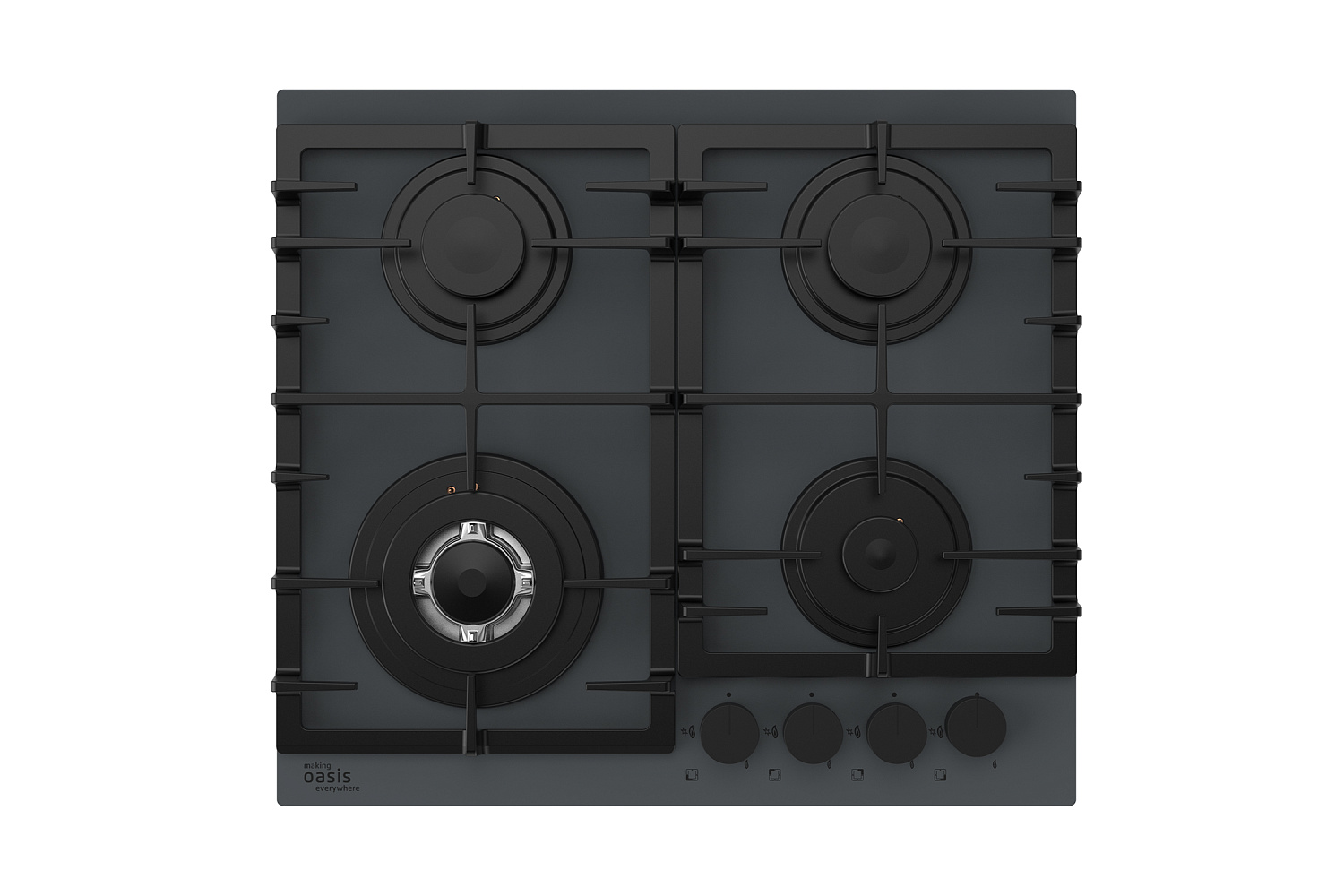 Газовая варочная поверхность Oasis P-BSG черная