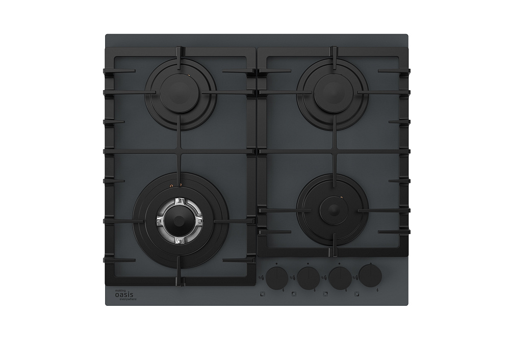 Газовая варочная поверхность Oasis P-BSG черная