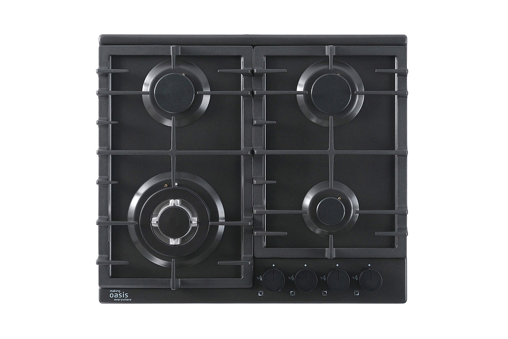 Газовая варочная поверхность Oasis P-MSB черная
