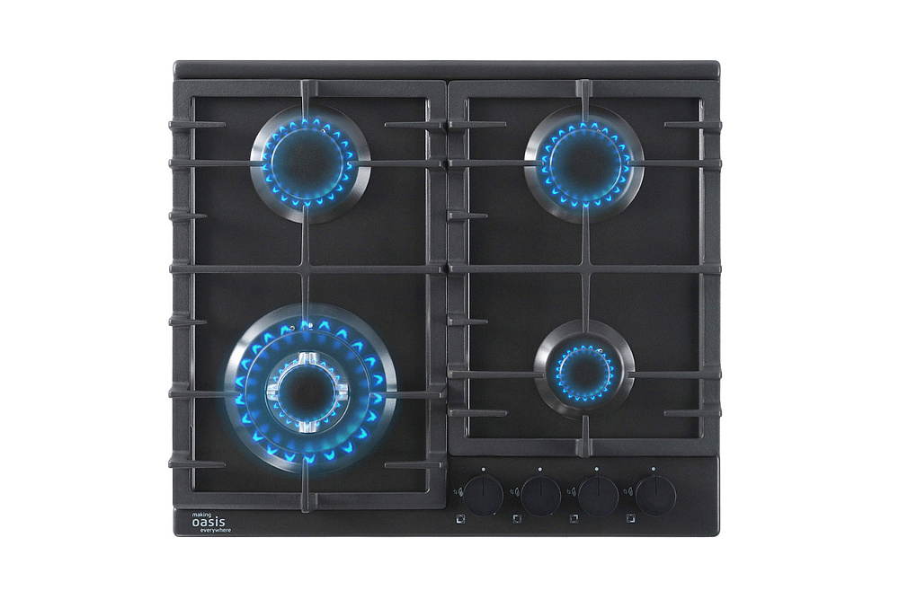 Газовая варочная поверхность Oasis P-MSB черная