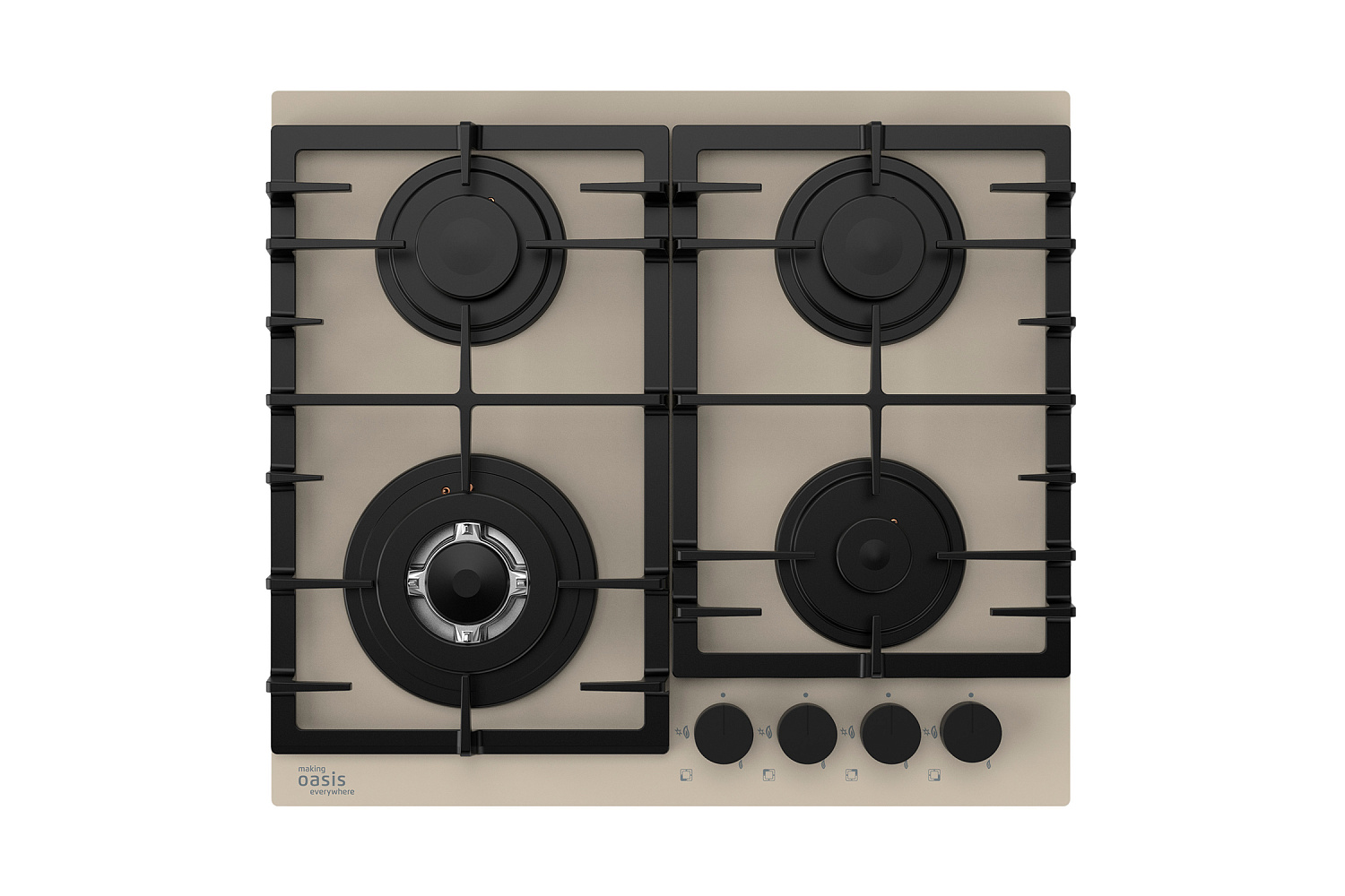 Газовая варочная поверхность Oasis P-SDI бежевая