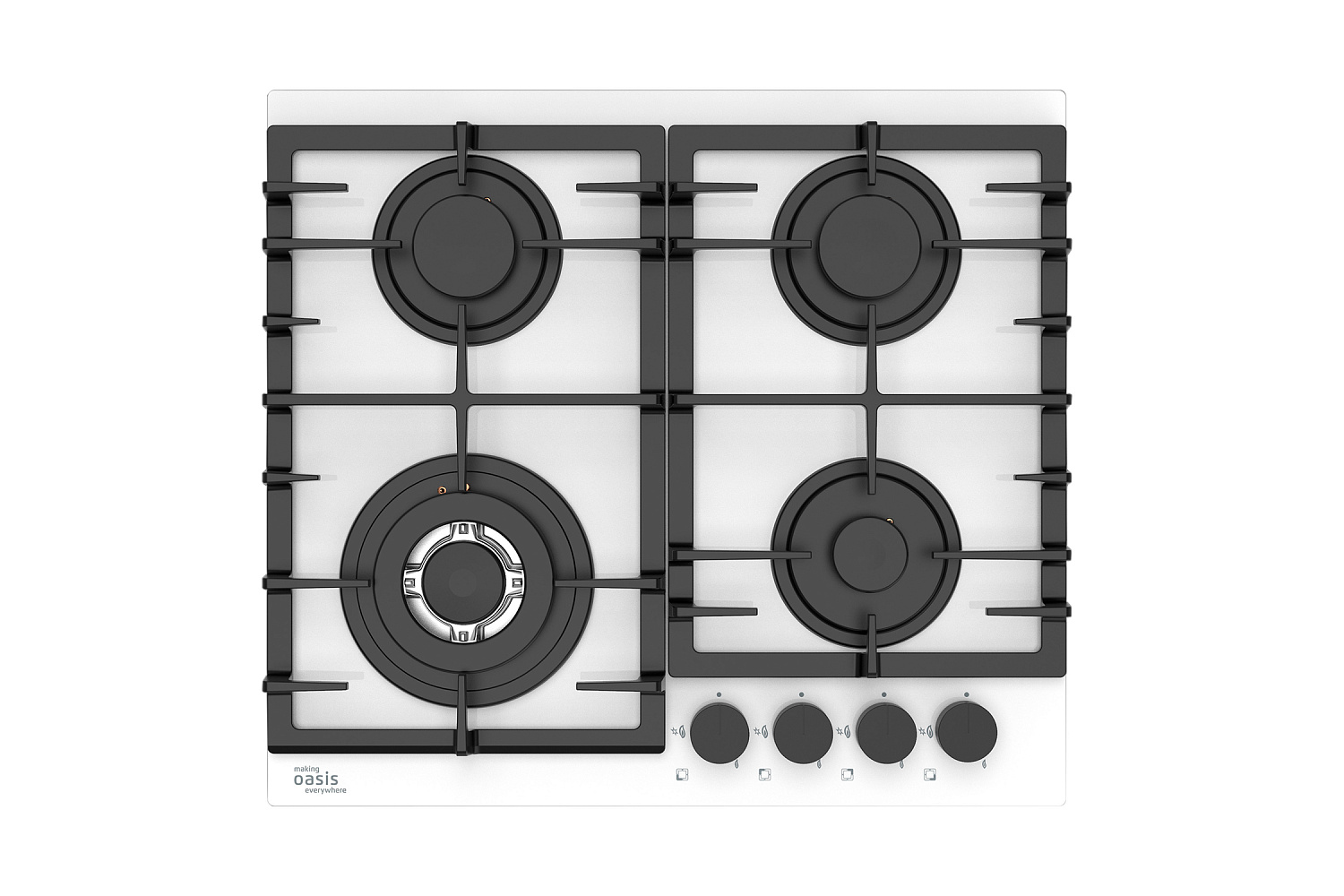 Газовая варочная поверхность Oasis P-SDW белая