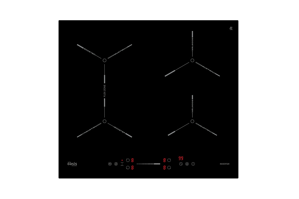 Индукционная варочная поверхность Oasis P-EBGD черная