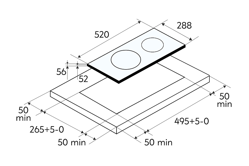 Индукционная варочная поверхность Oasis P-EN черная