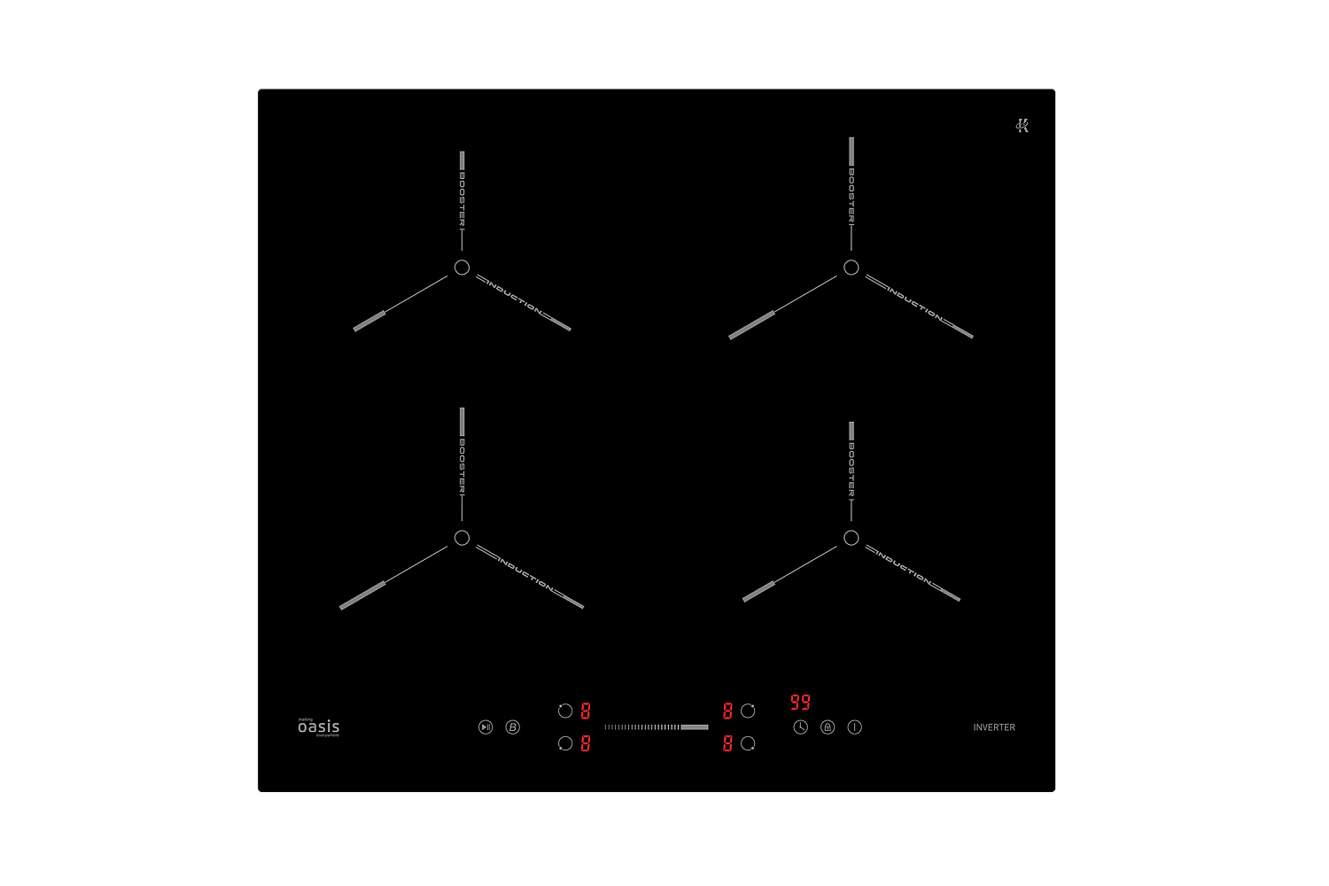 Индукционная варочная поверхность Oasis P-ENGD черная