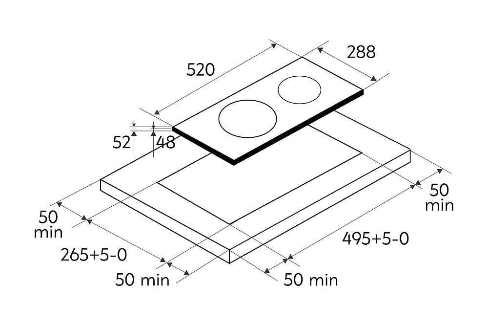 Электрическая варочная панель Oasis P-SDR черная