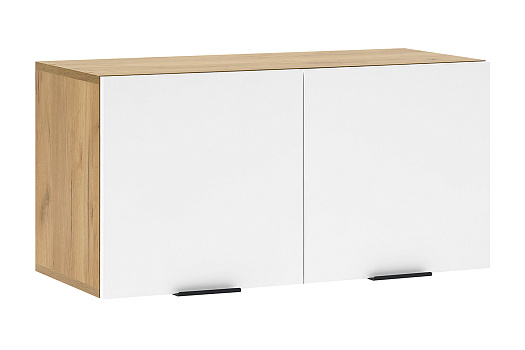 Антресоль двухдверная Бери дуб крафт золотой / белое дерево