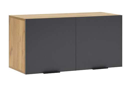 Антресоль двухдверная Бери дуб крафт золотой / графит