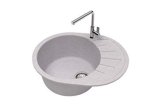 Мойка врезная кварцевая Glanz J10 57.5х44 см, светло-серый