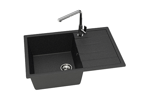 Мойка врезная кварцевая Glanz J161 75х50.5 см, антрацит