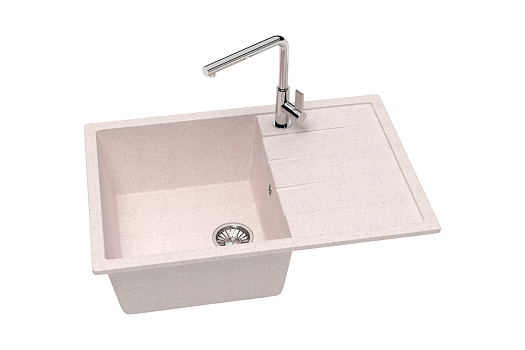 Мойка врезная кварцевая Glanz J161 75х50.5 см, бежевый