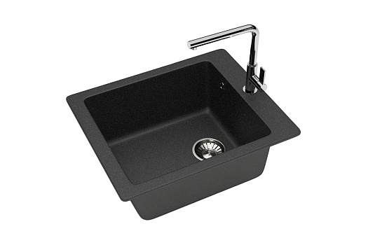 Мойка врезная кварцевая Glanz J8 42.5х50 см, антрацит