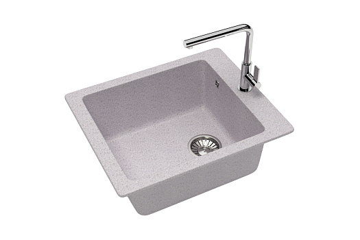 Мойка врезная кварцевая Glanz J8 42.5х50 см, светло-серый