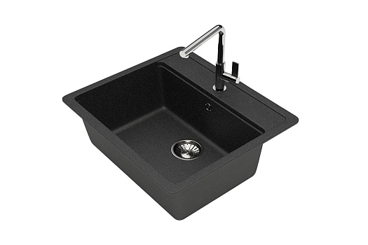 Мойка врезная кварцевая Glanz J9 57х50.5 см, антрацит