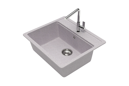 Мойка врезная кварцевая Glanz J9 57х50.5 см, светло-серый